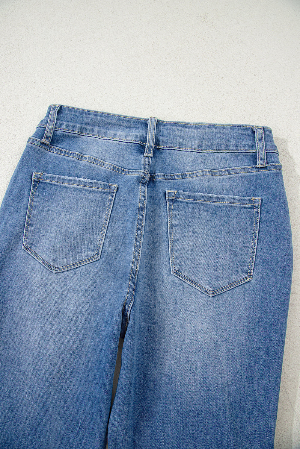 Ashleigh Blue High Waist Slim Fit Raw Hem Flared Jeans